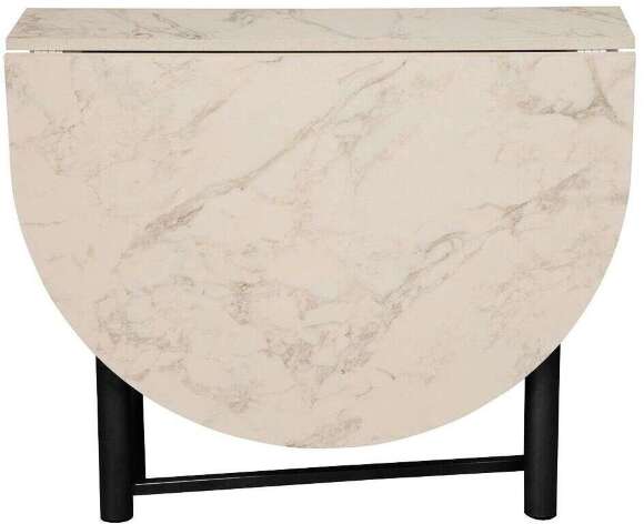 Стол обеденный 42.41 Октава Белый мрамор/металл черный