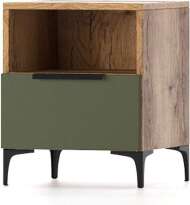 Харди тумба прикроватная Дуб Делано Темный / Грин софт Харди тумба прикроватная Дуб Делано Темный / Грин софт