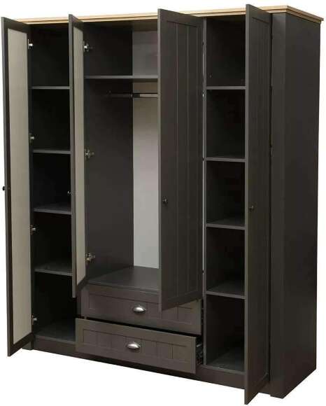 Шкаф для одежды Прованс (Олмеко) 37.01 серый