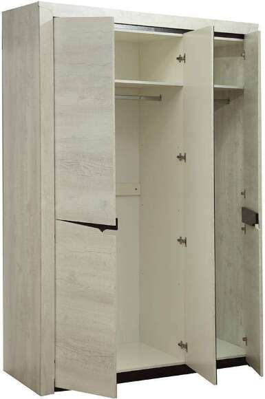 Шкаф трехдверный Лючия 33.02, Бетон пайн белый, Венге Шкаф трехдверный Лючия 33.02, Бетон пайн белый, Венге