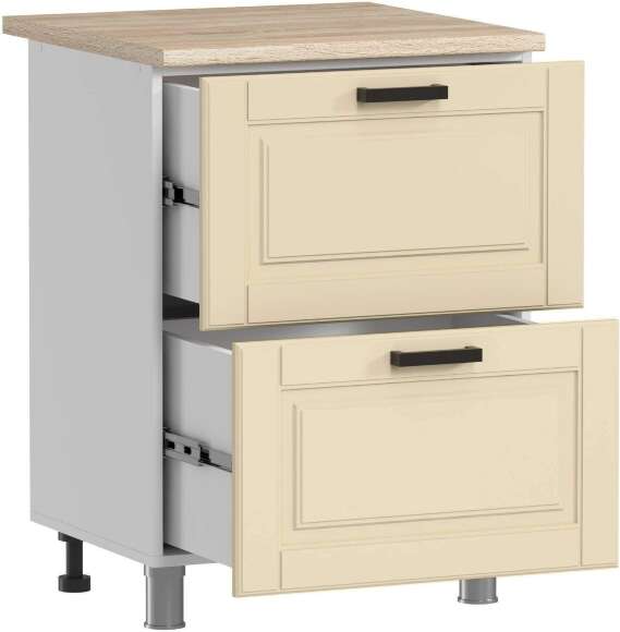 МК Аленушка Н2Я 600 Астра Крем,скоба черный (со столешницей) МК Аленушка Н2Я 600 Астра Крем,скоба черный (со столешницей)