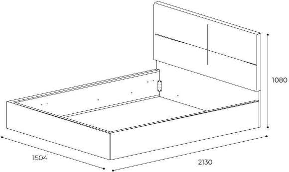 Кровать с подъемным механизмом Сити 140х200, коричневый
