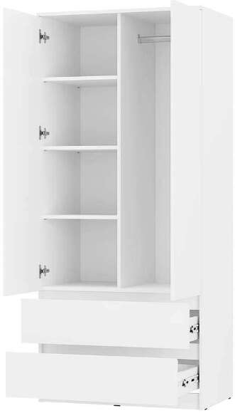 Шкаф двухстворчатый Симпл ШК-03 (БТС) Белый