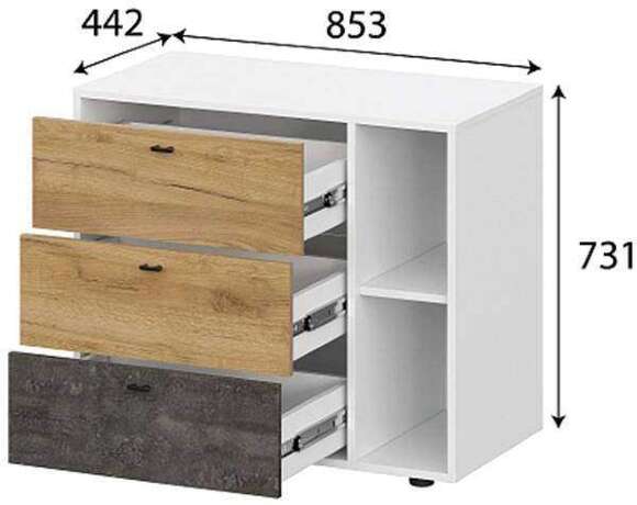 Комод Анри с ящиками и полками