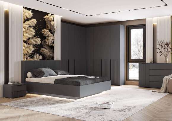 Спальня Марвэл. Комплект 11 (кровать с ортопед. деревом и подсветкой)