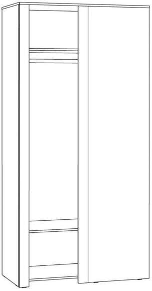 Джастин Шкаф угловой 13.229 белый/дуб белый Джастин Шкаф угловой 13.229 белый/дуб белый