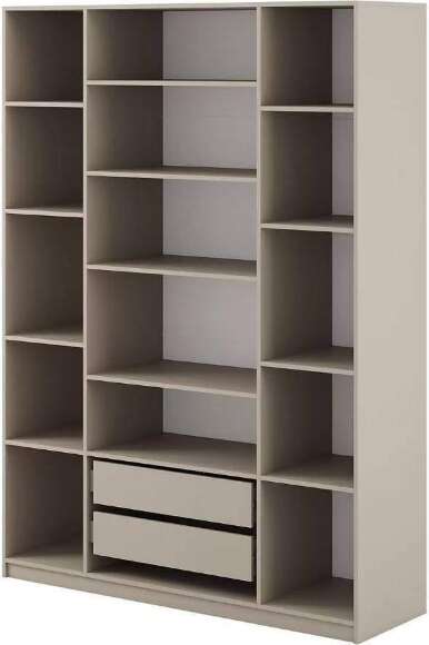 Шкаф распашной с наполнением (13 полок + 2 ящика) ШК 5 (1600), Меланж