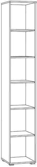 Остин Шкаф-витрина 16.394.03 графит/дуб золотой