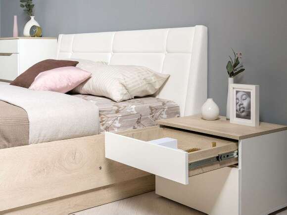 Спальня Муссон 2 Белый/Дуб Эндгрейн