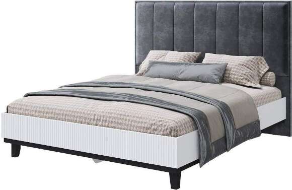 Кровать с ортопедическим основанием и мягким изголовьем Шарлиз N 160x200