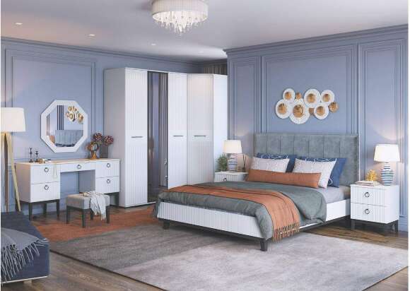 Кровать с ортопедическим основанием и мягким изголовьем Шарлиз N 160x200