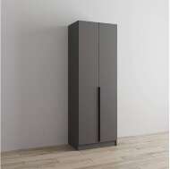 Распашной шкаф Мадрид 0.8, Графит серый Распашной шкаф Мадрид 0.8, Графит серый