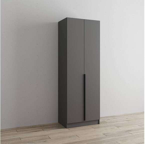 Распашной шкаф Мадрид 0.8, Графит серый Распашной шкаф Мадрид 0.8, Графит серый