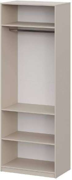 Шкаф распашной с наполнением (3 полки + штанга) ШК 5 (800), Графит