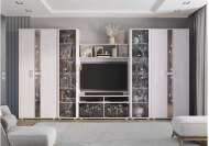 Гостиная модульная Флоренция, Ясень белый. Комплект 4