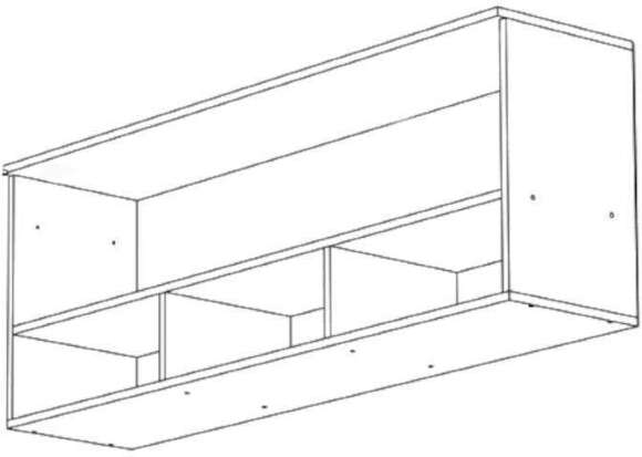 Полка Престиж жемчуг / венге