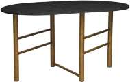 Стол обеденный 42.41 Октава Черный мрамор/металл золотой