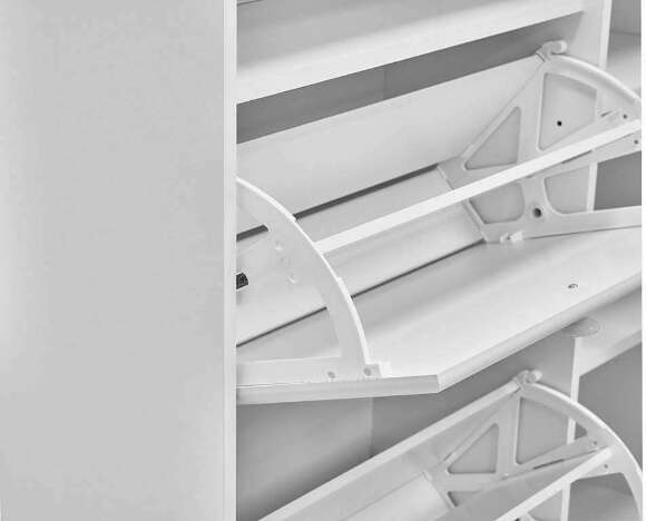 Тумба под обувь 2-х секционная с дверью Италия ИТ-24 белое дерево Тумба под обувь 2-х секционная с дверью Италия ИТ-24 белое дерево