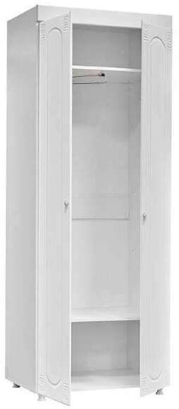 Шкаф 2-х дверный (гл.410) Афина АФ-42 белое дерево