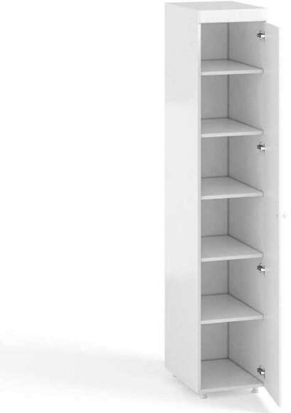 Шкаф-пенал 1дв. (гл.560) Афина АФ-33 белое дерево