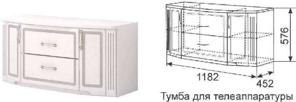 Гостиная Виктория (Ижмебель) Вариант 3