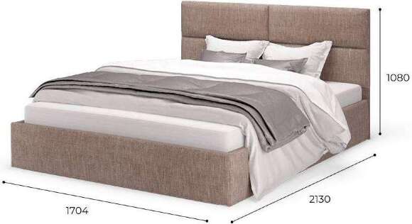 Кровать с подъемным механизмом Сити 160х200, светло-коричневый