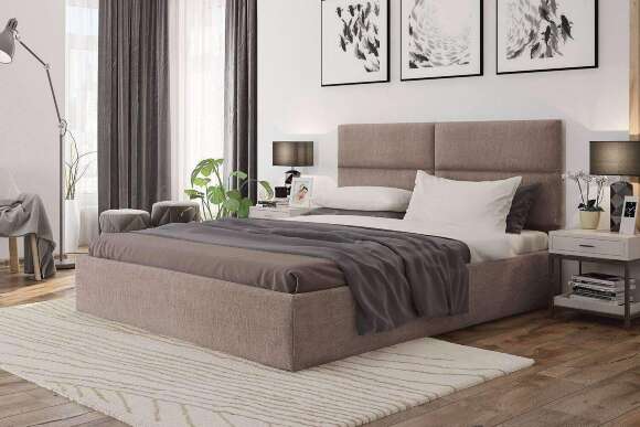 Кровать с подъемным механизмом Сити 160х200, светло-коричневый