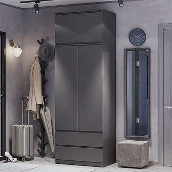 Шкаф двухстворчатый Симпл ШК-03 (БТС) Графит Шкаф двухстворчатый Симпл ШК-03 (БТС) Графит