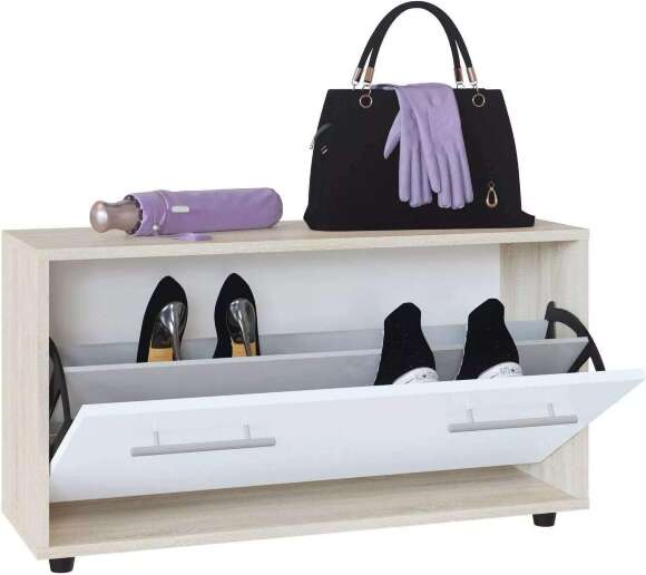 Обувница ТП-3 Дуб сонома/Белый Обувница ТП-3 Дуб сонома/Белый
