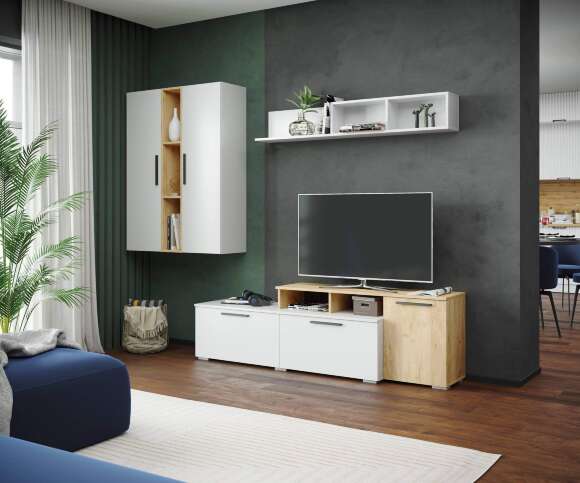 Альберо Пенал открытый настенный дуб крафт золотой