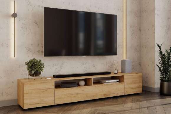 Тумба для ТВ Грейс дуб крафт золотой