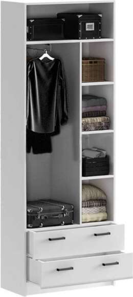 Шкаф двухстворчатый Вега NEW белый глянец / белый