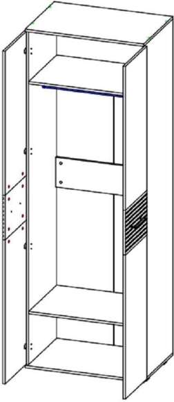 Сити 2 шкаф Белая Аляска / Черный Сити 2 шкаф Белая Аляска / Черный
