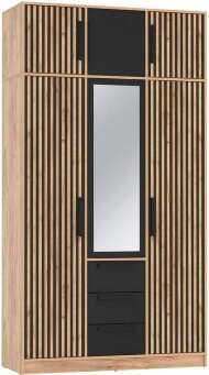 83.08 шкаф для одежды Вегас Дуб золотой / Черный