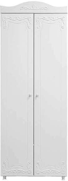 Шкаф 2-х дверный (гл.410) Италия ИТ-42 белое дерево