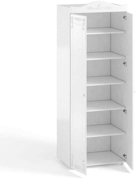 Шкаф 2-х дверный (гл.410) Италия ИТ-42 белое дерево