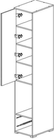 Бруно Пенал Дуб Вотан / Серый графит