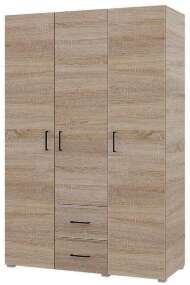 Шкаф трехдверный с ящиками Victor, дуб сонома Шкаф трехдверный с ящиками Victor, дуб сонома