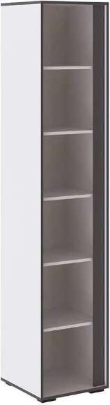 Пенал закрытый Асцелла, Белый, Графит серый