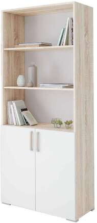 Шкаф-стеллаж Квартет ТЭКС (Дуб Сонома/Белый) Шкаф-стеллаж Квартет ТЭКС (Дуб Сонома/Белый)