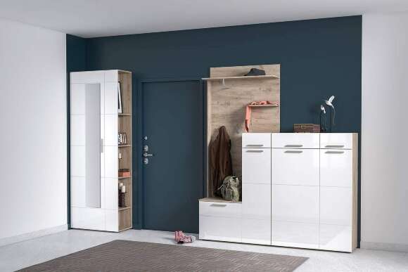 Сталлаж Лайн 10.141, Дуб серый, Белый Сталлаж Лайн 10.141, Дуб серый, Белый