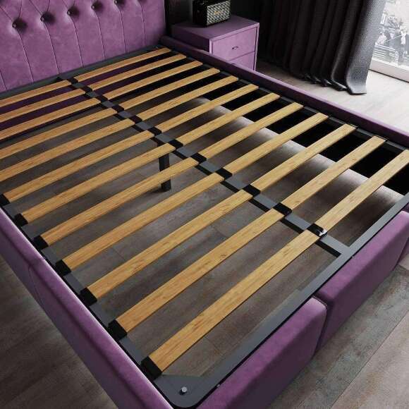 Кровать с ортопедическим основанием Октавия 160х200, Винный Кровать с ортопедическим основанием Октавия 160х200, Винный