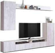 Стенка в гостиную Прага-3, Белый, Бетон пайн белый