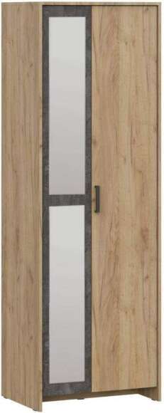 Шкаф двухстворчатый Глория дуб золотой / камень тёмный