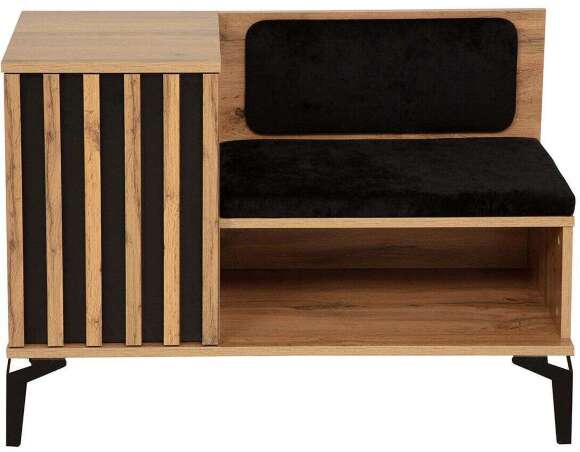 Тумба под обувь Либерти 51.23 (опора h150) Дуб вотан/Черный Тумба под обувь Либерти 51.23 (опора h150) Дуб вотан/Черный