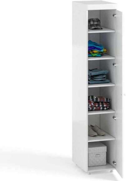 Шкаф-пенал 1дв. (гл.560) Монако МН-33 белое дерево