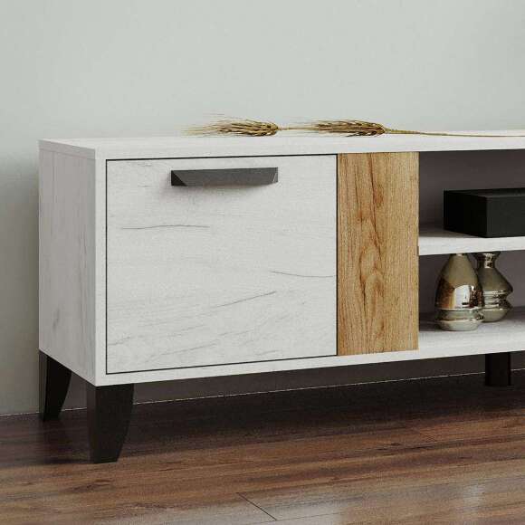 Тумба ТВ Парус-7 (ТЭКС) Дуб Крафт белый/Дуб Крафт табачный Тумба ТВ Парус-7 (ТЭКС) Дуб Крафт белый/Дуб Крафт табачный