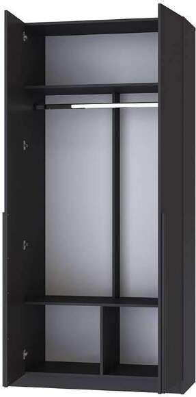 Шкаф распашной со штангой Феникс, графит/маус софт Шкаф распашной со штангой Феникс, графит/маус софт