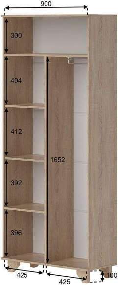 Ньёрд Шкаф 900 Дуб Сонома / Ива пепельная Ньёрд Шкаф 900 Дуб Сонома / Ива пепельная