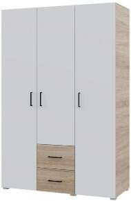 Шкаф трехдверный с ящиками Victor, дуб сонома/белый Шкаф трехдверный с ящиками Victor, дуб сонома/белый